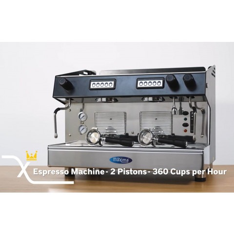 MAXIMA Espresso aparat za espresso kavu - s 2 grupe - 360 šalica/sat