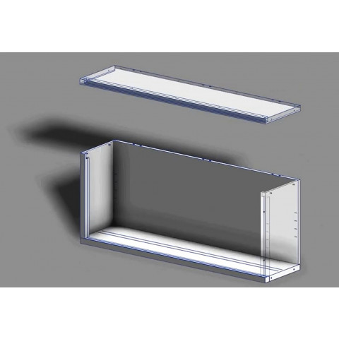 GAMMO inox zidni ormar - s kliznim vratima- 1000x400x670mm